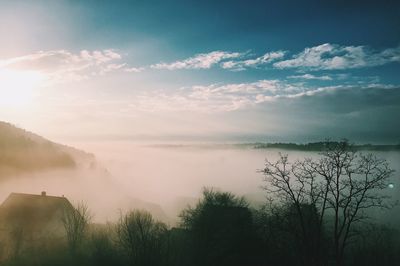 Scenic view of landscape against sky