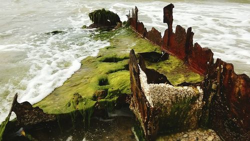 Rocks in sea