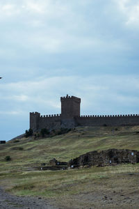 Old ruin building against sky