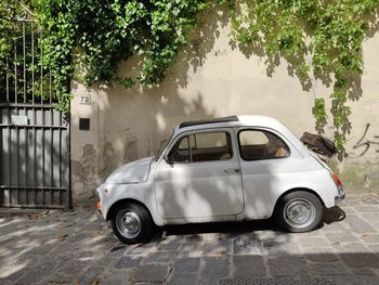 Vintage car on street