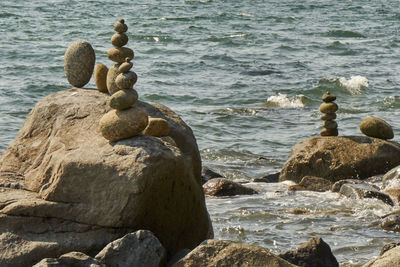 Rocks on sea shore