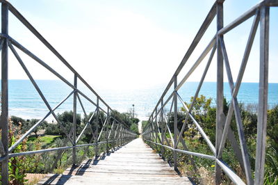 Pier over sea against sky