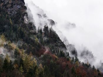 Low angle view of mountains against sky