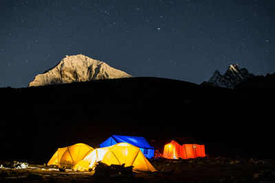 Base camp at tserko peak
