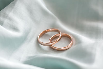 Close-up of wedding rings