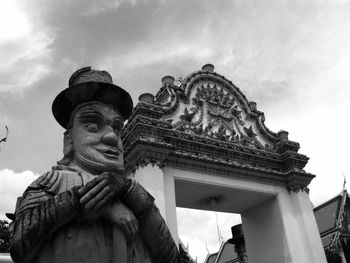 Low angle view of statue