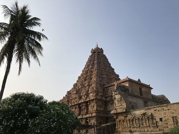 Low angle view of building against clear sky