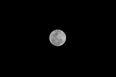 Low angle view of moon in sky