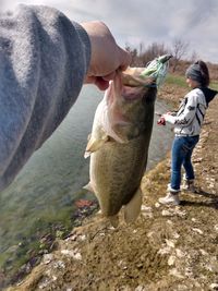 Bass fishing at a pond in muncie, indiana. 