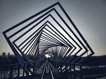 Low angle view of bridge against sky