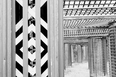 Close-up of bridge in building