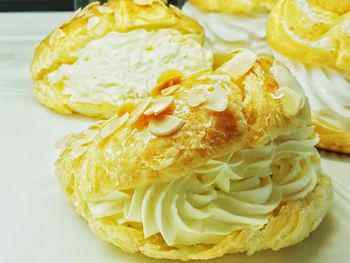 High angle view of fresh cake in plate