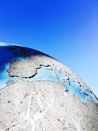 Low angle view of tree against clear blue sky
