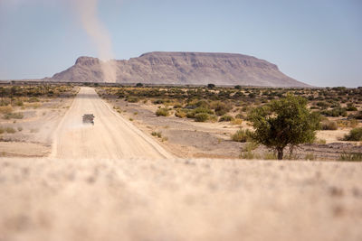 Road passing through a desert