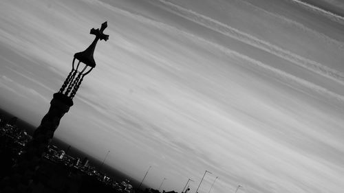 Low angle view of horse against sky