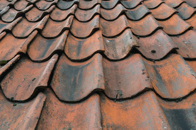 Full frame shot of roof tiles