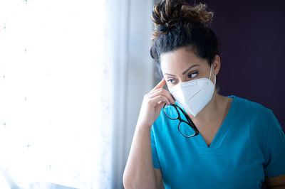 Portrait of young woman