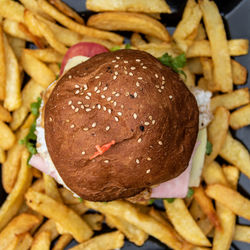 Close-up of burger