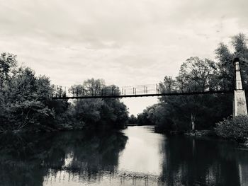 Bridge over river against sky