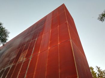 Low angle view of building against clear sky