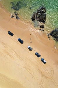 High angle view of beach