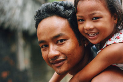 Portrait of mother and daughter