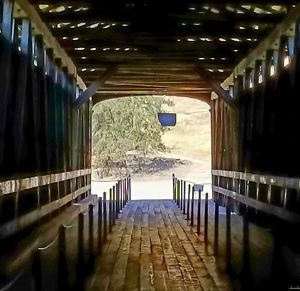 Interior of empty footpath