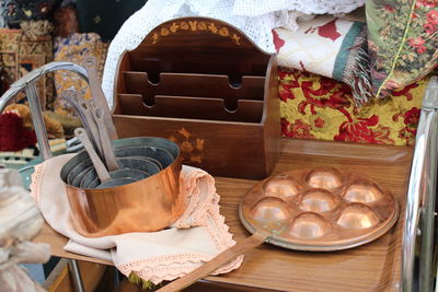 Close-up of food on table