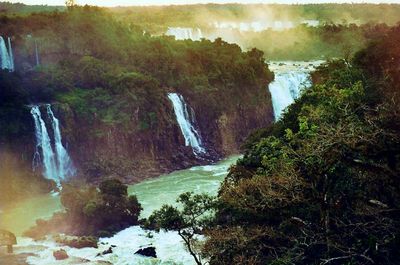 Scenic view of waterfall