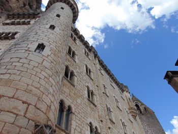 Low angle view of castle against sky