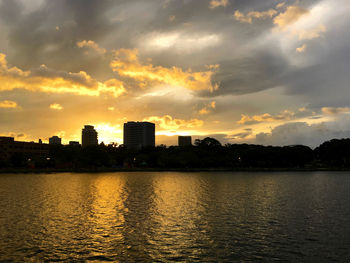 City at sunset