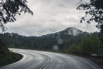 Road passing through mountains