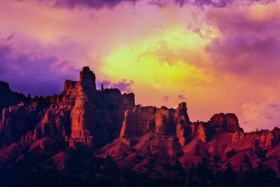 Scenic view of dramatic sky over landscape