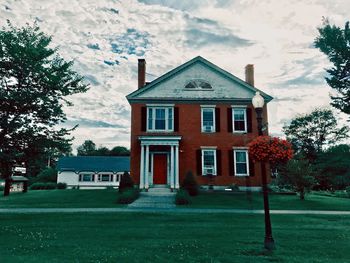 View of building against cloudy sky