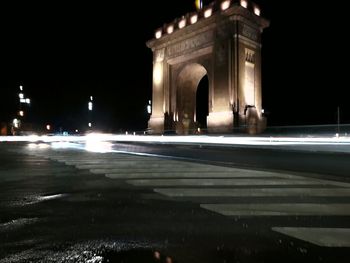 View of monument at night