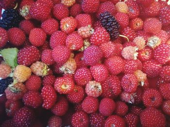 Full frame shot of strawberries