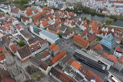 High angle view of cityscape