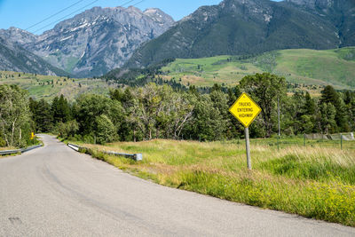 Road passing through landscape