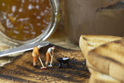 Close-up of food on table