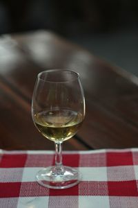 Close-up of wine on table