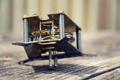 Close-up of toy on table