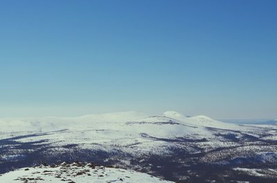 Scenic view of snow covered landscape