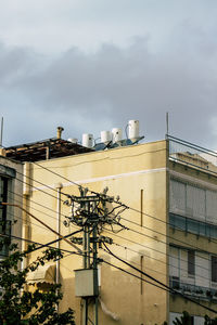 Low angle view of buildings against sky