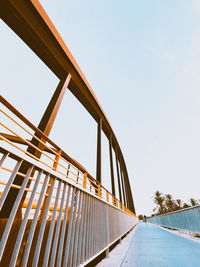 Low angle view of bridge against clear sky