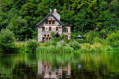 House by lake