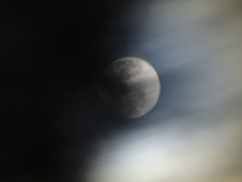 Low angle view of moon against sky