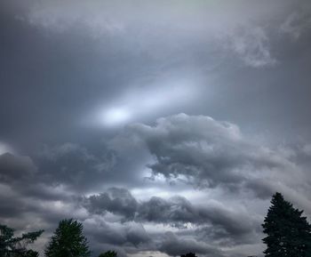 Low angle view of storm clouds in sky