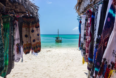 Panoramic view of beach against sky