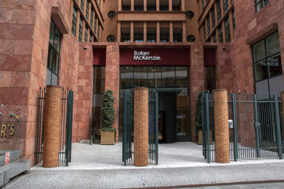 Entrance of building