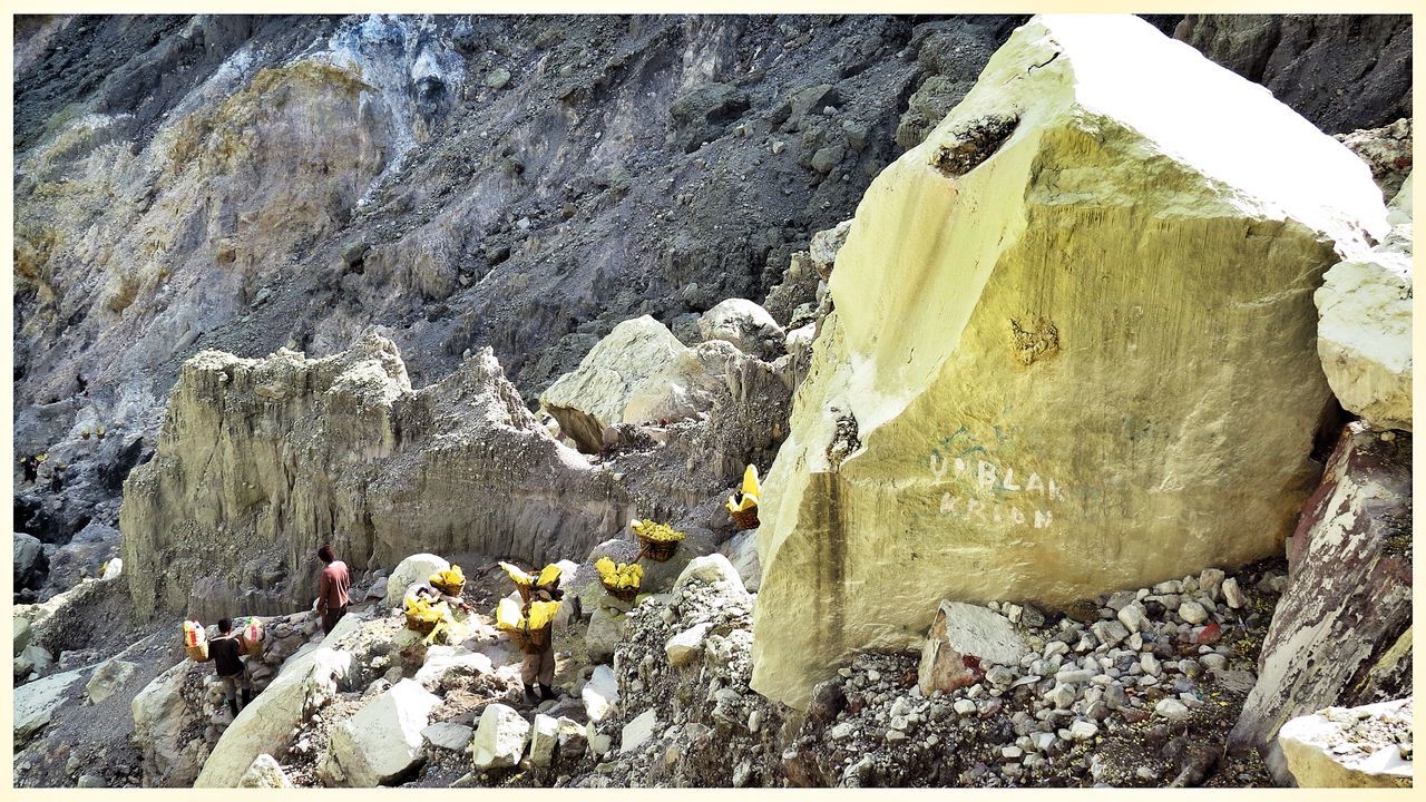 transfer print, auto post production filter, rock - object, textured, sunlight, rock formation, day, rough, outdoors, rock, high angle view, close-up, nature, stone, no people, panoramic, rocky, stone - object, shadow, tranquility